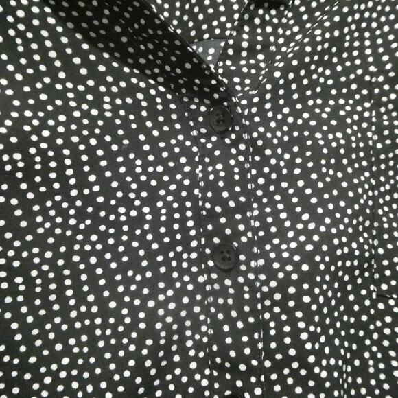 Pure Energy Women's 1X Polkadot Top Shirt Blouse 3 Button Tunic - Picture 2 of 10